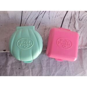 Vintage Polly Pocket Compacts Lot 2 Only 1989 Bluebird No Figures